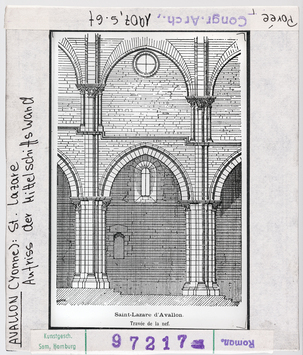 Vorschaubild Avallon: Saint-Lazare, Aufriss der Mittelschiffswand 